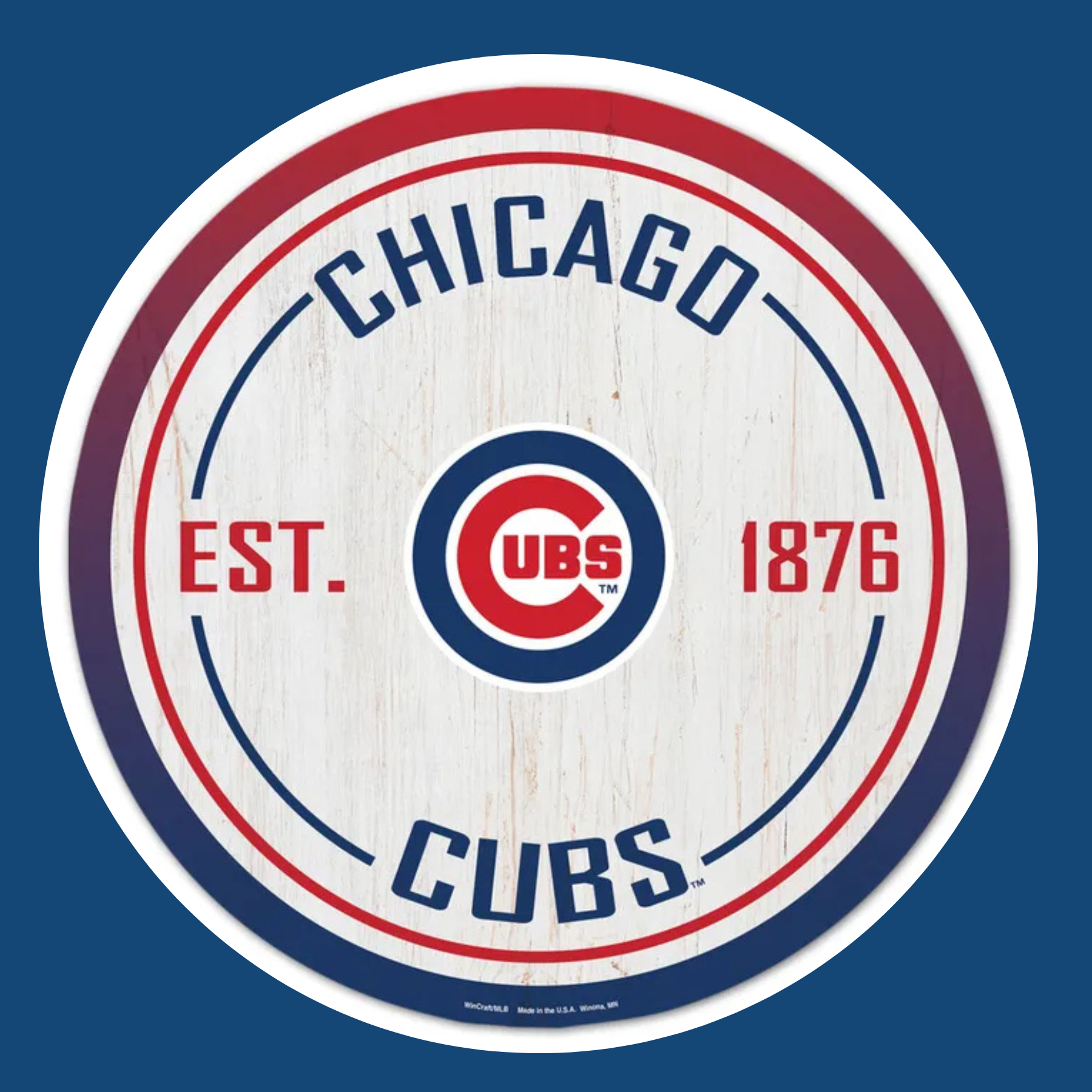 Cordino Ufficiale Chicago Cubs Con Fibbia Rimovibile – Larghezza 2,5 Cm, Colori Della Squadra, Clip Girevole, Prodotto In America