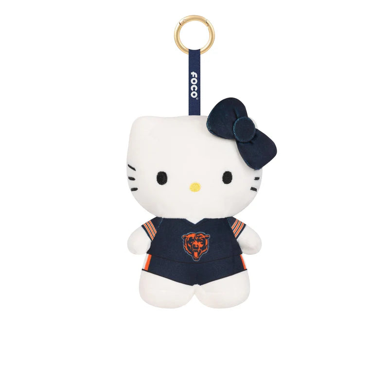 Chicago Bears Plush Hello Kitty Bag Charm Keychain