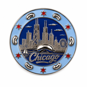 Chicago Icon Border Magnet