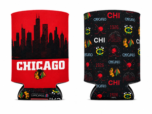 Blackhawks Skyline Print Coozie