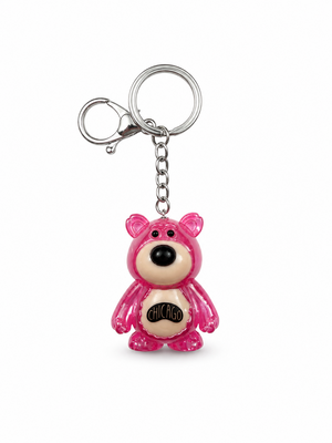 Chicago Belly Teddy Bean Keychain - Pink