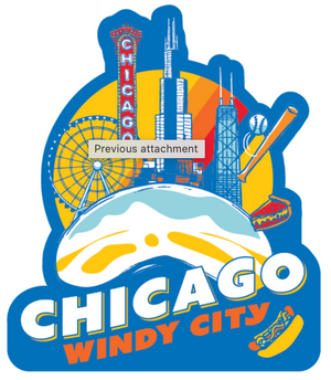 Chicago Embossed Icon Magnet