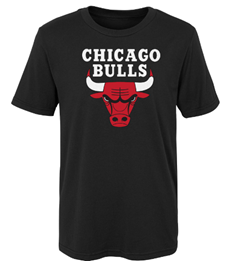Bulls Child Primary Logo T-Shirt SMU -Black