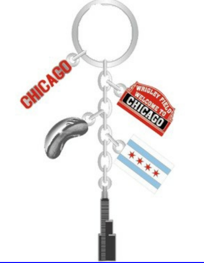 Chicago Icons Charm Keychain