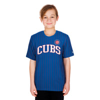Cubs New Era Youth Pinstripe T-shirt