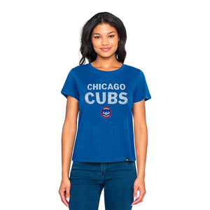 Cubs New Era Ladies Evergreen Screenprint Crew Shirt (D)