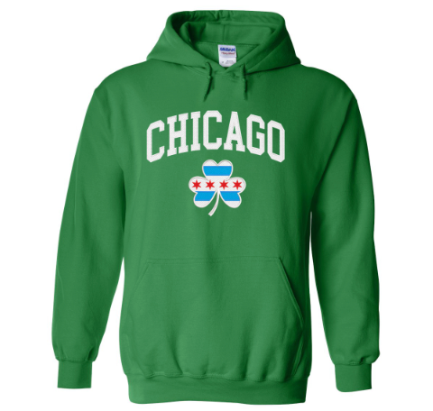 Irish (Chicago) Flag Shamrock Hoody