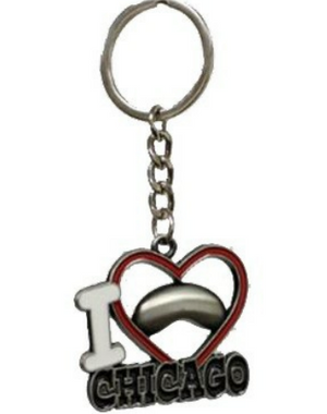 Chicago I Love Bean Keychain