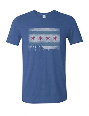 Chicago Skyline Flag T-shirt