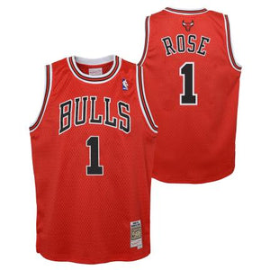 Bulls Mitchell & Ness Youth Derrick Rose Swingman Jersey