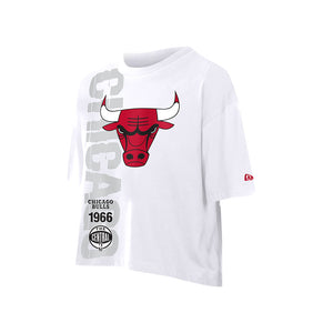 Bulls New Era Ladies Boxy Cropped Shirt