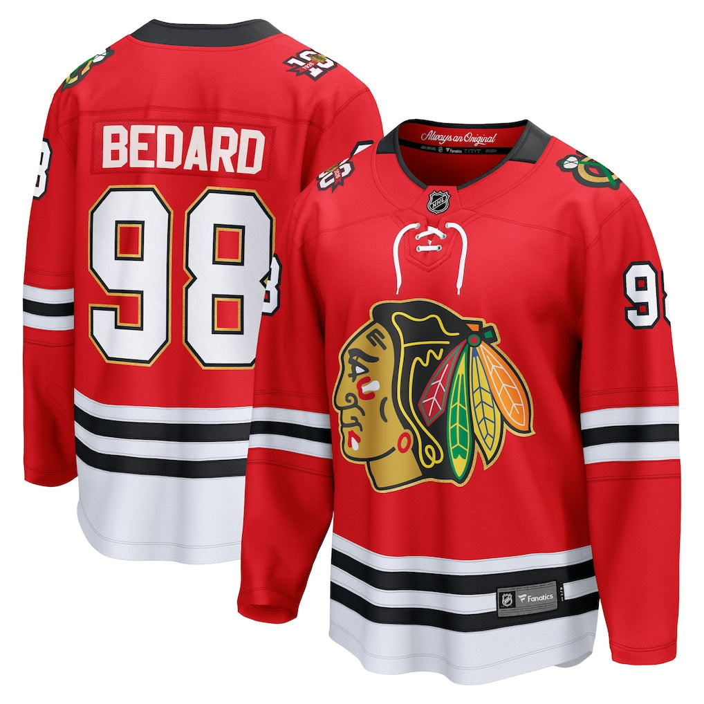 Blackhawks Fanatics 2025 Bedard Anniversary Jersey