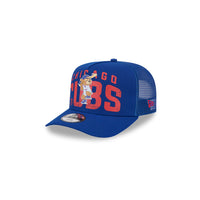 Cubs New Era Youth logo Fade Trucker Mesh Hat