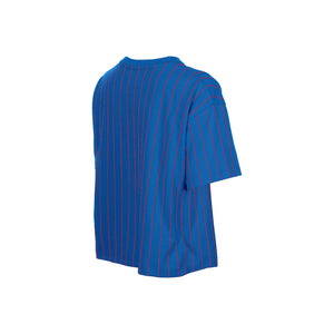 Cubs New Era Ladies Boxy Cut Pinstripe T-shirt