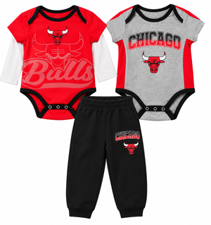 Bulls Infant Rim Protectors 3pc Longsleeve Creeper