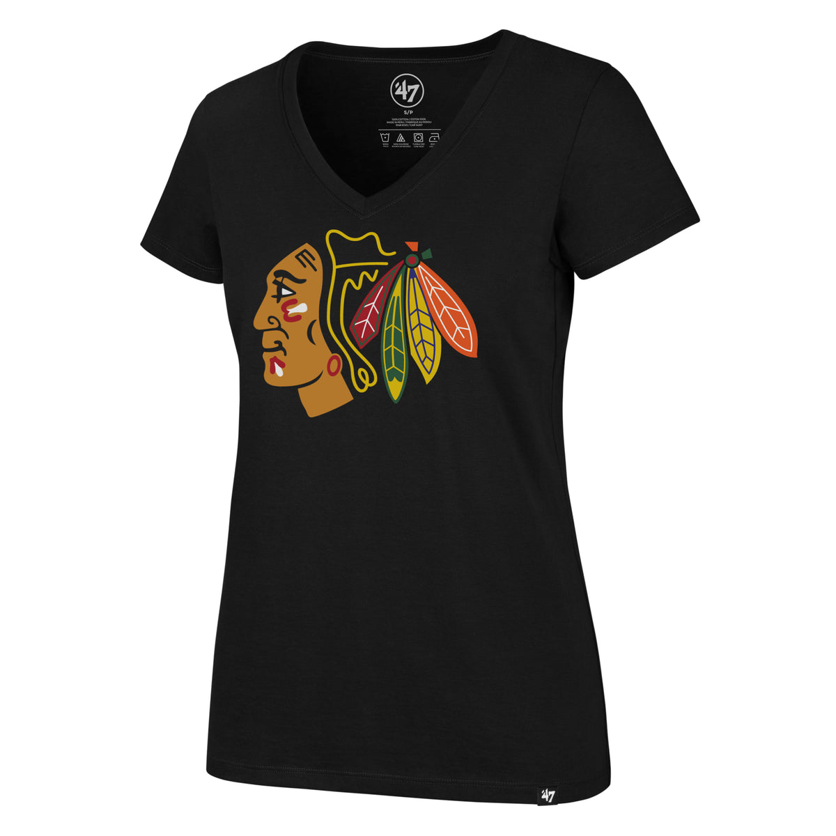 Blackhawks '47 Ladies Primary Logo Shortsleeve (D)