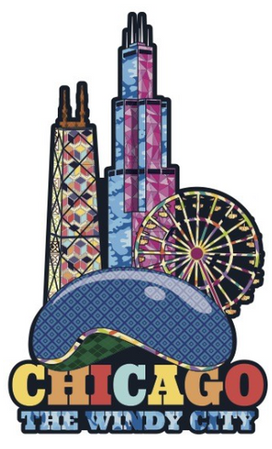Chicago Chunky Pattern Magnet