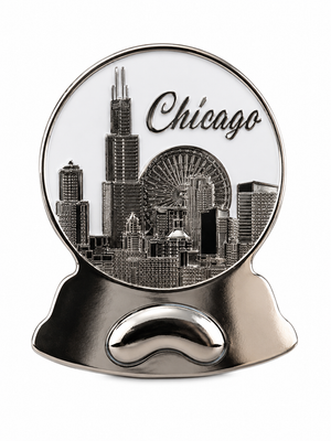 Chicago "Snowglobe" Convex Magnet