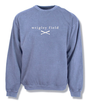 Wrigley Field Ladies Lower Case Embroidered Crewneck