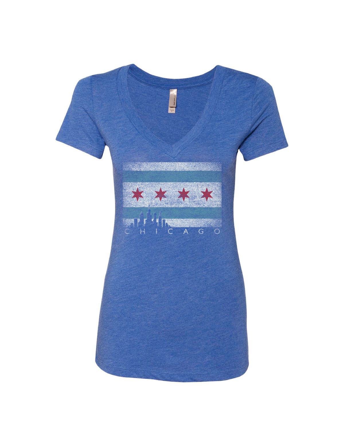Chicago Ladies Skyline V-Neck T-Shirt