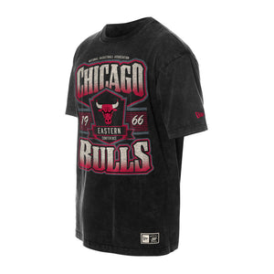 Bulls New Era Throwback Mineral Wash T-shirt