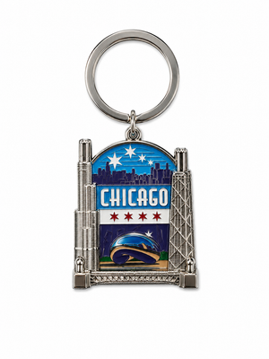 Chicago 3D Pillar Keychain