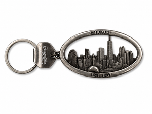 Chicago Cut Out Skyline Metal Keychain