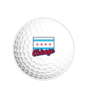 Chicago Flag Custom Golf Ball