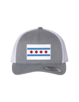 Chicago Grey/White Flag Trucker Cap