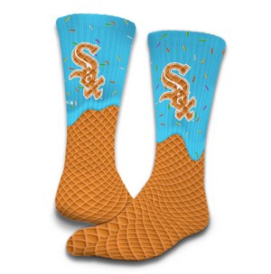 White Sox Ice Cream Drip Blue Socks