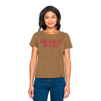 Bulls New Era Ladies Evergreen Coll Distressed Shirt
