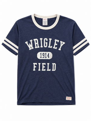 Wrigley Field Ladies Shield Ringer T-shirt