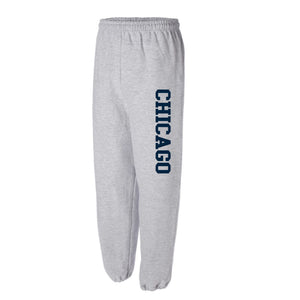 Chicago Ladies Closed Bottom Sweatpants-Grey