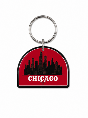 Bulls Skyline Acrylic Keychain
