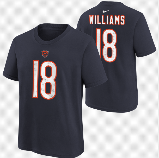 Bears Nike Caleb Williams Youth Player T-shirt