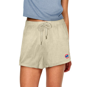 Cubs Soft As A Grape Ladies Open Block Shorts