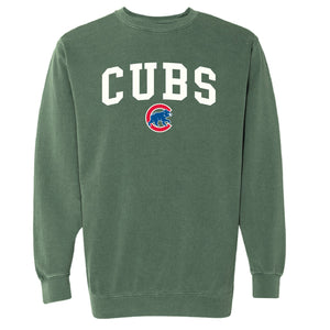 Cubs Soft As A Grape Ladies Felt Crewneck
