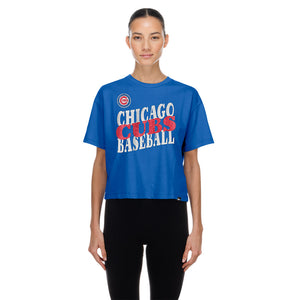 Cubs New Era Ladies Game Day Coll Boxy Cut Shirt