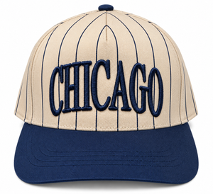 Chicago Big Letter Pinstripe Hat