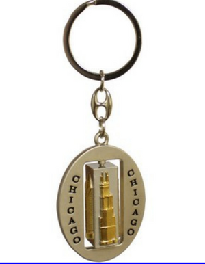 Chicago 4 Sided Skyscraper Keychain
