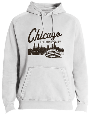 Chicago Still City Vintage Hoodie