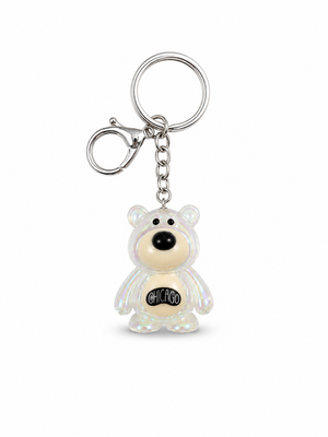 Chicago Belly Teddy Bean Keychain - Translucent