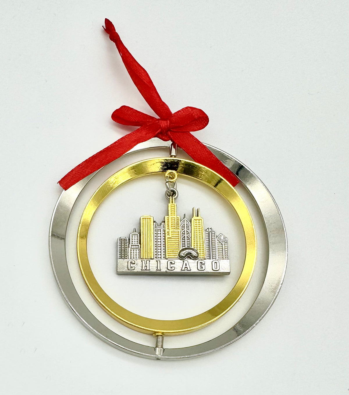 Chicago Dual Plated Dangle Ornament (D)