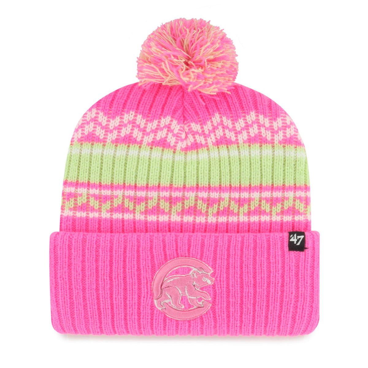 Cubs '47 Kids Polar Vortex Cuff Knit-Pink