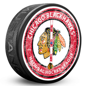 Blackhawks Center Ice Textured Puck