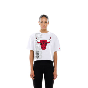 Bulls New Era Ladies Boxy Cropped Shirt
