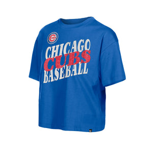 Cubs New Era Ladies Game Day Coll Boxy Cut Shirt