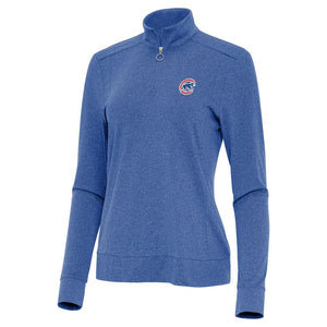 Cubs Antigua Ladies Midtown Crawling Bear 1/4 Zip