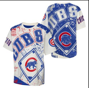 Cubs Youth Big League Top Player AOP T-shirt