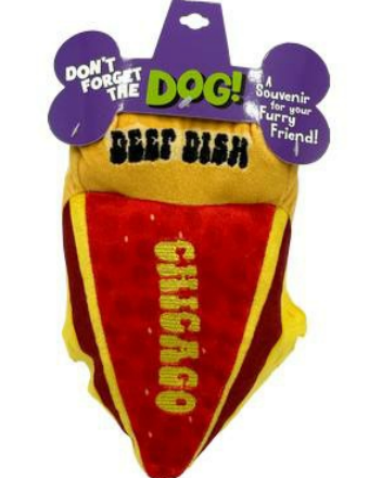 Chicago Deep Dish Pizza Dog Toy